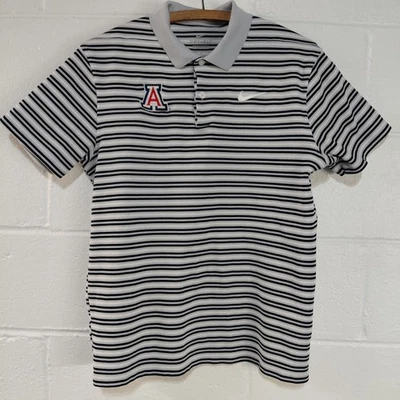 Arizona Wildcats Nike Dri-Fit Polo Para Hombres MEDIANO Azul Blanco Rayas  Foto 1 de 4
