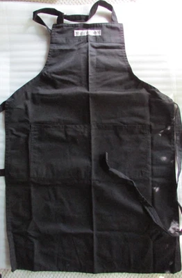 全新无标签 WILLIAMS-SONOMA 黑色 100% 棉围裙👨⍍� — 第 1/4 张图片