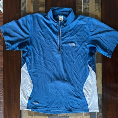 Camiseta deportiva de ciclismo The North Face para hombre M mecha de vapor 1/4 cremallera bolsillo transpirable Foto 1 de 4