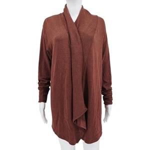 Athleta Pranayama II Cardigan Wrap Rust Brown M New - Picture 1 of 9