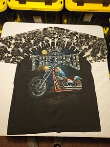 Camiseta de moto Skull Shirtz XL doble cara "Rey de la carretera" para hombre - Imagen 1 de 8