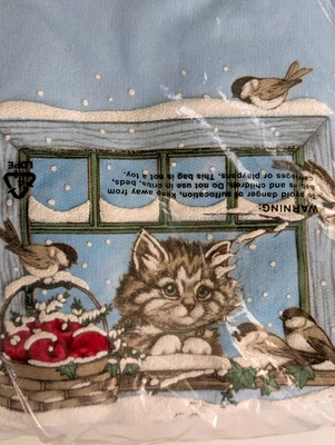 De Colección Años 90 NOS SOL DE LA MAÑANA Gatito Vigilante Apple Cesta Sudadera Gato Pájaros Abuela Foto 1 de 4