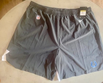 Nike DRI-FIT NFL On Field Indianapolis Colts Shorts, Mens C12369-060 4XL Grey - Image 1 of 4