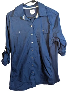 Blusa Converse One Star Mujer XL Azul Usada - Imagen 1 de 5