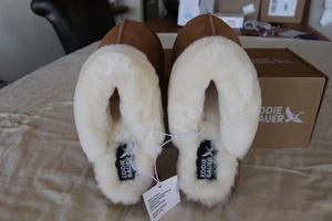Eddie Bauer Damen Firelight Lammfell Hausschuhe Chestnut - Bild 1 von 4