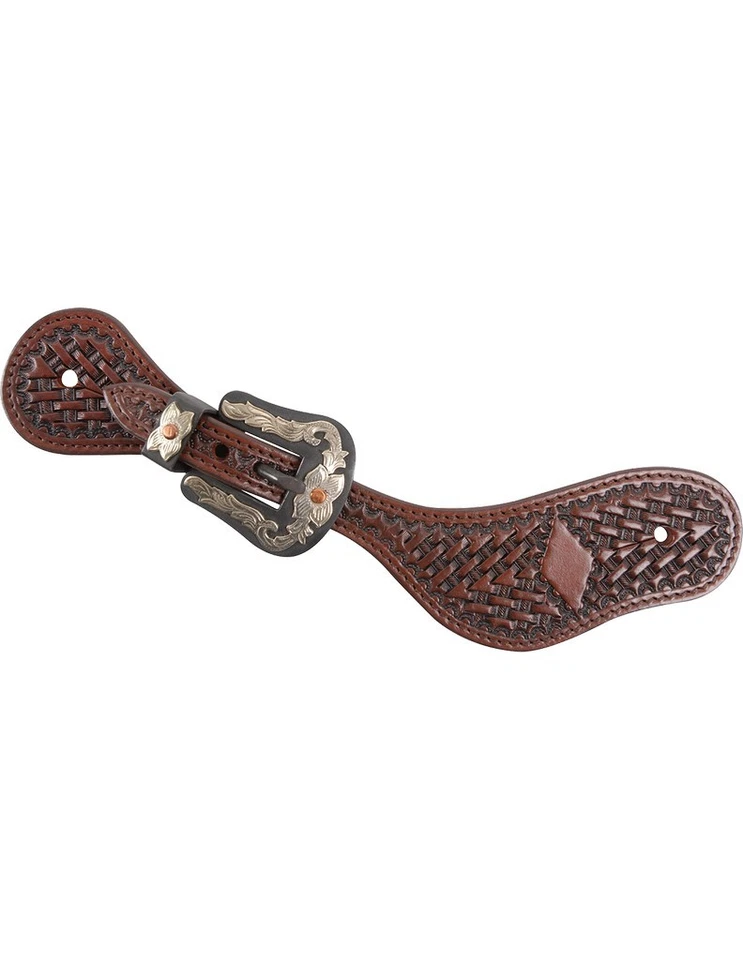 Ремни Cashel Spur пряжка цветок бриллиант инструмент кожа коричневый SA-SS19CAD - Изображение 1 из 1