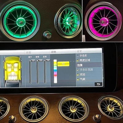 【 NEWEST style】8PCS AC Air Vent Ambient Light LED For Mercedes Benz E-Class W213 - Image 1 of 4