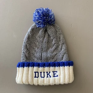 Cappello Duke Blue Devils Nike grigio bianco blu invernale calza berretto pom - Foto 1 di 7