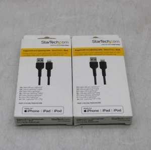 StarTech Iphone12 cali (30cm) Trwały czarny kabel USB-A do rozjaśniania Wytrzymały - Zdjęcie 1 z 3
