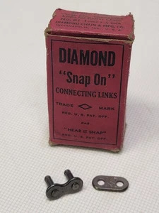 Vintage Diamant Marke Skip Tooth Kette Master Link NOS - Bild 1 von 4