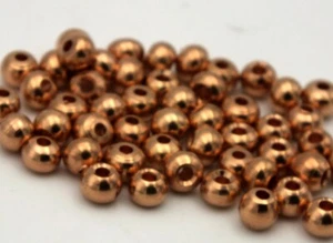 Brass Beads for Fly Tying - Copper Color - 3/16" 5mm 50 pkg MAT230 - Picture 1 of 1