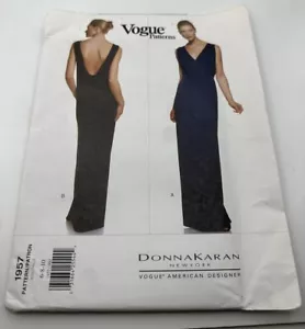 Vogue #1957 Formal Gown Pattern DONNA KAREN size 6-10 Dress Low Back Vintage - Picture 1 of 6