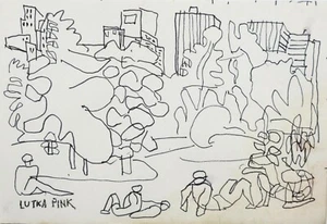 Lutka PINK - Dessin original - Feutre - Parc 3 - Foto 1 di 2