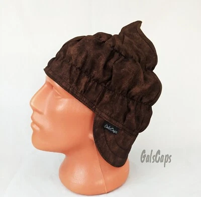 Poop Emoji Funny Welders Hats, Bikers Caps, Welding Cap Hat, Cotton Made in USA - Image 1 of 4