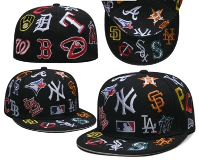 New Men's MLB Multi Teams Patch Logos Hat All Star Era Baseball Cap Unisex -HWT