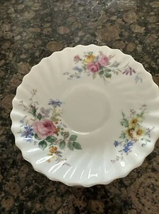 12 Rose Saucer Plates Royal Doulton England Bone China Arcadia H 4802 - Picture 1 of 3