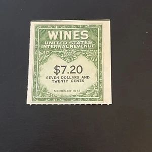 Us Internal Revenue # Re160 Cordial & Wine $7.20… 1942-Green Scott RE160 MNH Ng - Picture 1 of 2