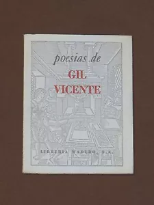 Poesías De Gil Vicente México 1957 Librería Madero Poetry Vicente Rojo - Picture 1 of 4