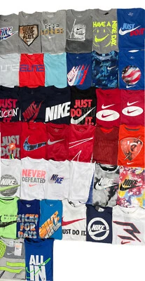 NIKE DRI-FIT or Cotton Boys Short Sleeves T-Shirts; Sizes 4-7 or Youth XS-XL NWT - Image 1 of 2
