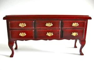 dollhouse doll house miniature VINTAGE WOOD MAHOGANY SIDEBOARD BUFFET TABLE 1:12 - Picture 1 of 3