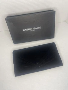 Giorgio Armani Perfume Black Evening Clutch Velour Velvet Bag - Picture 1 of 9