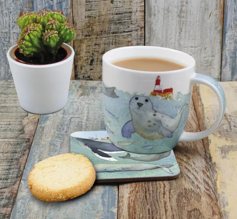 Эмма мяч плавательные печати кости фарфора кружка подарок в коробке - Изображение 1 из 1