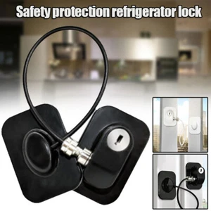 Refrigerator Lock Fridge Cabinet Child Safety Window Door Drawer Latches w/ Keys - Picture 1 of 12