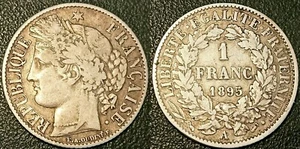 France - III Republic - 1 Franc Cérès 1895 A, Paris Very Good F.216/13 - Picture 1 of 1