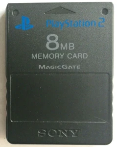 TARJETA DE MEMORIA OFICIAL ORIGINAL SONY PLAYSTATION 2 PS2 8MB NEGRA - Imagen 1 de 3