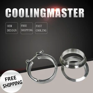 2.5" Stainless Steel Flange V-Band V band Clamp for Turbo Exhaust Pipe Universal - Picture 1 of 6