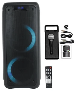 Rockville ROCK PARTY Dual 6.5" Wireless Rechargeable Karaoke Machine System+Mic - Picture 1 of 11