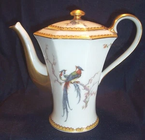 Haviland H&C Limoges EDEN Porcelain COFFEE Tea Chocolate Serving POT w Lid Blois - Picture 1 of 7
