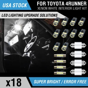 Light LED Kit Map Dome Interior Package 18pc White For Toyota 4Runner 2003~2023 - Foto 1 di 6