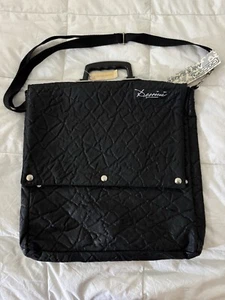 DESSINI Holland Black Laptop Bag VTG Y2K Dutch Leather Pebbled Handle Messenger - Bild 1 von 7