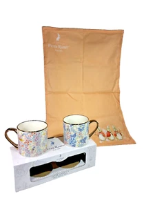 PETER RABBIT - COFFEE MUG AND TEAL TOWEL - GIFT SET - 3 PCE - Picture 1 of 1
