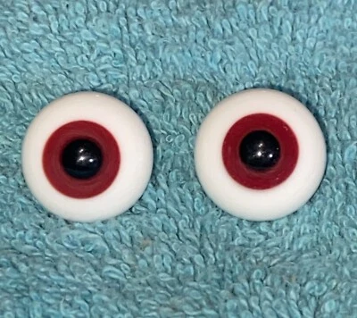 22MM ~ Realista ~ Rojo ~ Ojos de Cristal para Renacidos ~ Muñecas De Colección ~ Ojos de Muñeca Foto 1 de 4