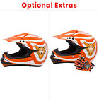 ZORAX Kids Motocross Helmet Motorcycle Motorbike Junior BMX Gloves Optional