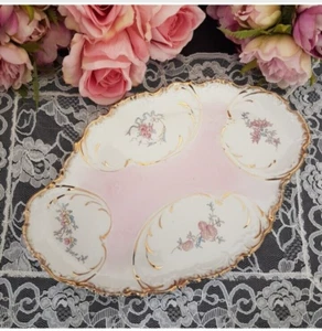 Vintage Limoges Porcelain Serving Platter, Unmarked, Vanity Tray, Dessert Plate - Picture 1 of 10
