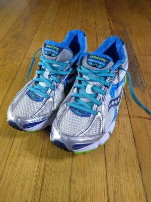 Zapatos para correr Saucony Ignition 4 para mujer talla 9 azul/plateado/verde 15169-2 Foto 1 de 4