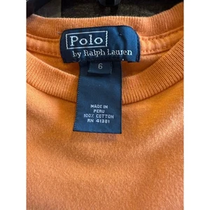 Polo by Ralph Lauren Bright Orange Short Sleeve T-shirt boys 6 - Picture 1 of 12