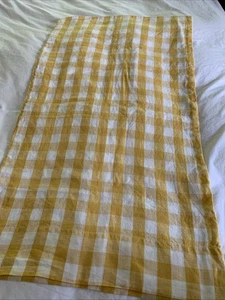 Serena and Lily Yellow & White Check King Pillowcase 100% Linen Made in Portugal - Picture 1 of 5
