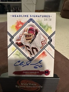2024 Topps Motif Chris Samuels Headline Signatures SP Auto #d 18/20 Washington - Picture 1 of 2