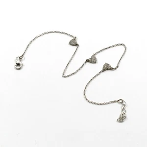 Bracciale San Valentino fatto a mano cuore con zirconi bianchi gioielli in... - Foto 1 di 3