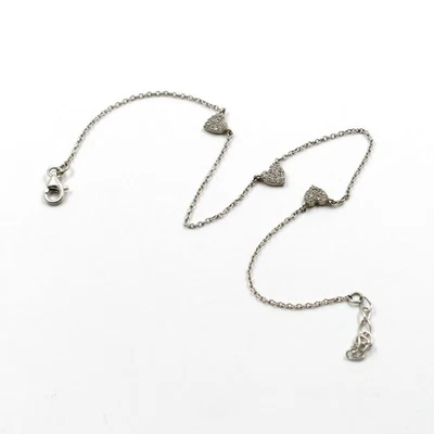 Bracciale San Valentino fatto a mano cuore con zirconi bianchi gioielli in... - Immagine 1 di 3