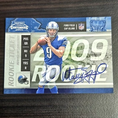2009 Playoff Contenders Matthew Stafford Rookie Ticket Autograph #101  - Image 1 of 2
