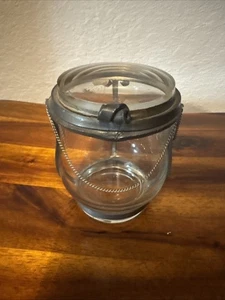 Vintage Karen Fogg Lens Art Jar Etched Glass Trinket Box Strawberries - Picture 1 of 6