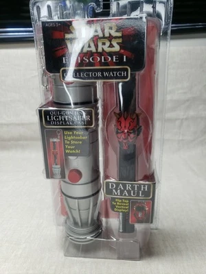 Star Wars Episode 1 Darth Maul Collector Watch Lightsaber Display Case NIB  - Image 1 of 4