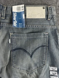 Levi's Stivaletto Uomo Silvertab Moderno Jeans Grigio Azzurro 36x32 445920015 NUOVO NUOVO CON ETICHETTE - Foto 1 di 10