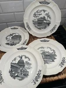 Juego de 4 placas The Federal City Wedgwood para Chas Schwartz DC 10,25" - Imagen 1 de 9