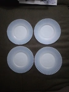 MacBeth-Evans Petalware "Ivrene"  Monax  Cremax Bread Plate 6.5” Translucent - Picture 1 of 9